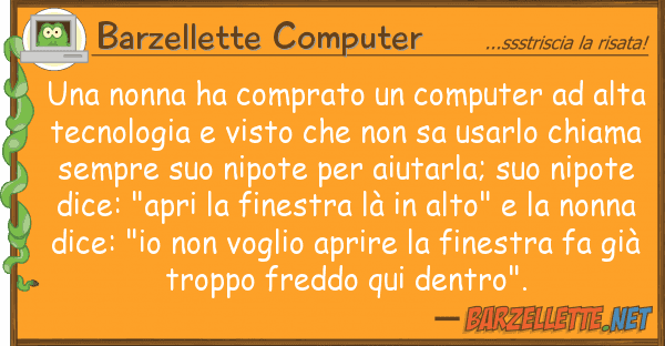 Barzellette Computer nonna ha comprato computer alt