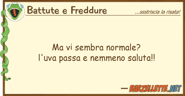 Battute e Freddure sembra normale? l'uva passa nemm