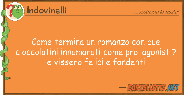 Indovinelli termina romanzo due cioccola