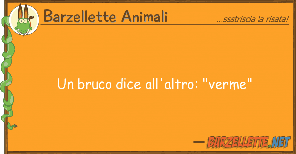Barzellette Animali bruco dice all'altro: "verme"