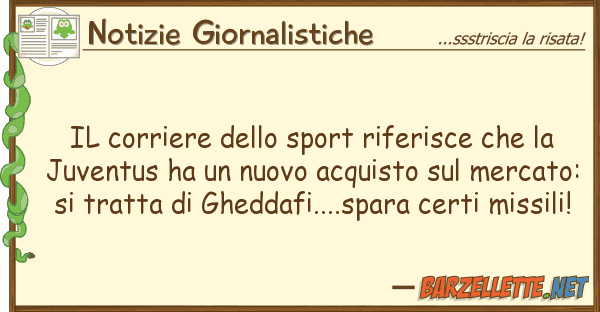 Notizie Giornalistiche corriere sport riferisce