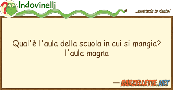 Indovinelli qual'è l'aula scuola