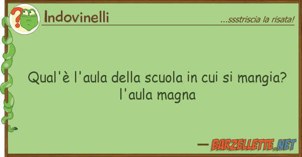 Indovinelli qual'è l'aula scuola