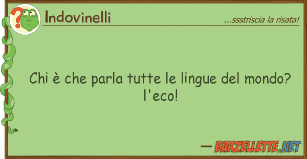 Indovinelli è parla tutte lingue mon