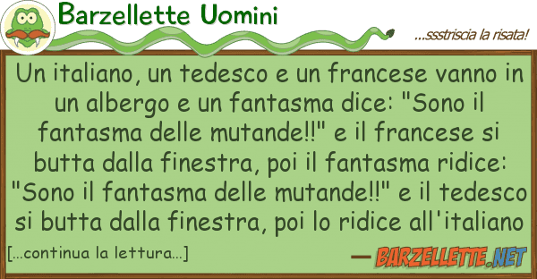 Barzellette Uomini italiano, tedesco francese va