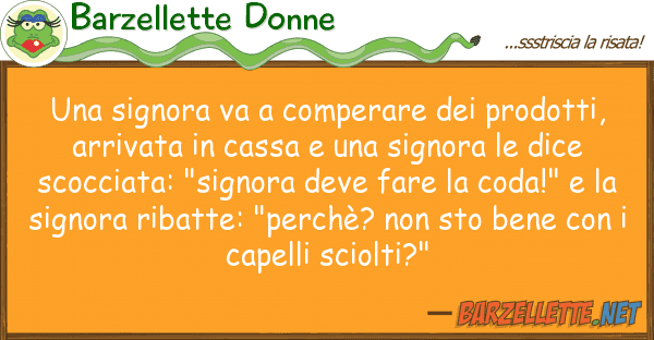 Barzellette Donne signora va comperare prodotti,