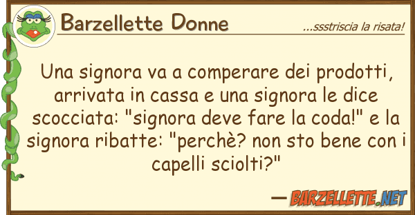 Barzellette Donne signora va comperare prodotti,