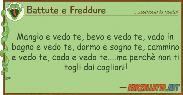 Battute e Freddure mangio vedo te, bevo vedo te, vado