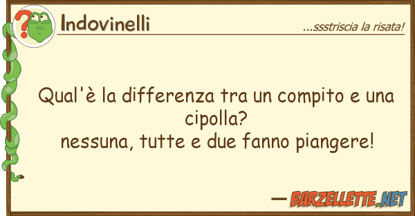 Indovinelli qual'è differenza compito u