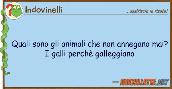 Indovinelli quali sono animali annegano