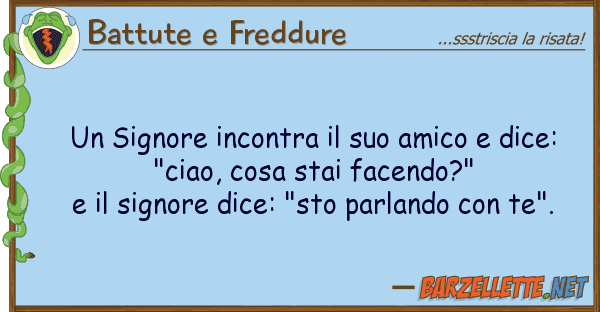 Battute e Freddure signore incontra amico dice: