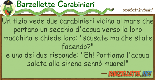 Barzellette Carabinieri tizio vede due carabinieri vicino
