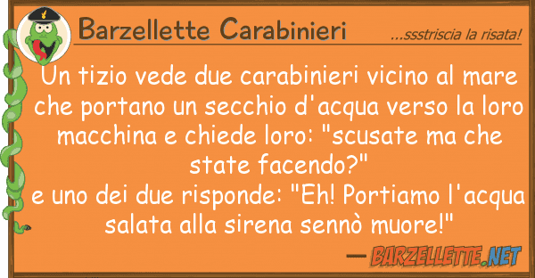 Barzellette Carabinieri tizio vede due carabinieri vicino