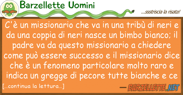 Barzellette Uomini c'è missionario va tribù