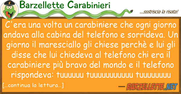 Barzellette Carabinieri c'era volta carabiniere ogni