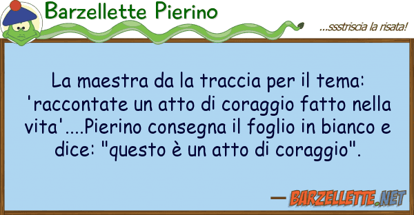 Barzellette Pierino maestra traccia tema: 'r