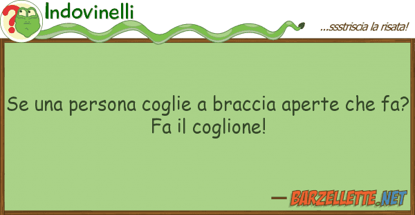 Indovinelli persona coglie braccia aperte