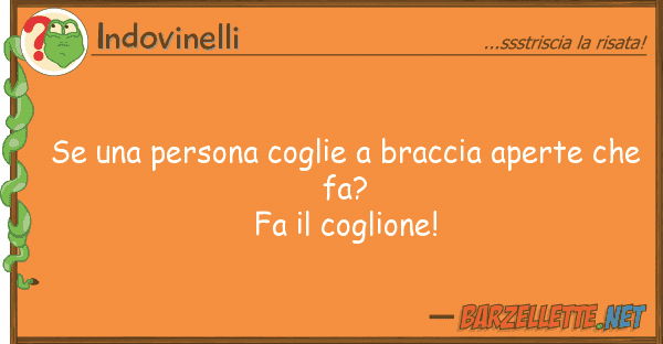 Indovinelli persona coglie braccia aperte