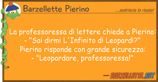 Barzellette Pierino professoressa lettere chiede pie
