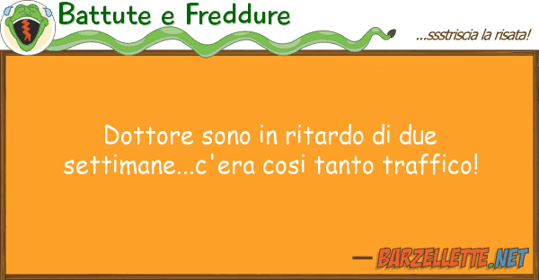 Battute e Freddure dottore sono ritardo due settimane