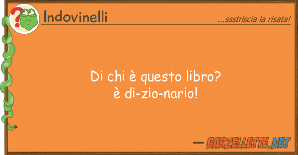 Indovinelli è libro? è di-zio-nario!