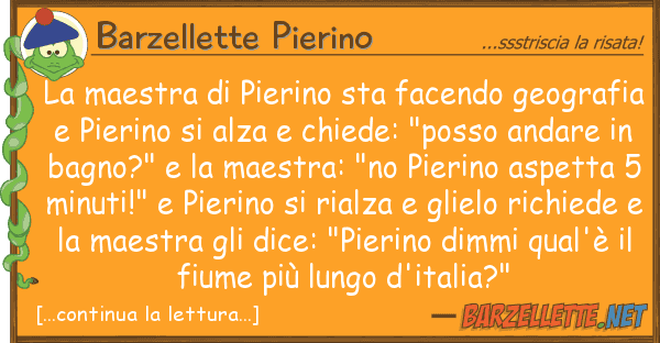 Barzellette Pierino maestra pierino sta facendo geogra