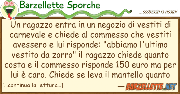 Barzellette Sporche ragazzo entra negozio vestit