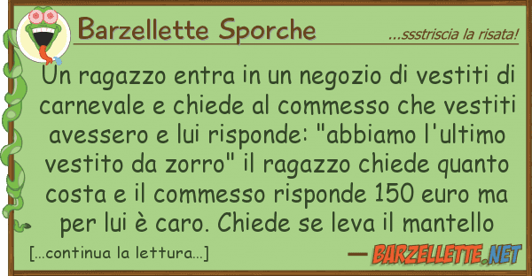 Barzellette Sporche ragazzo entra negozio vestit