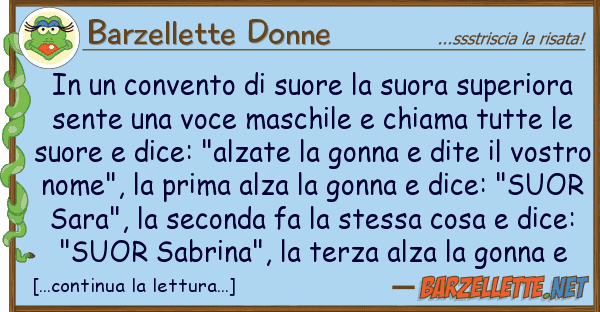 Barzellette Donne convento suore suora superio