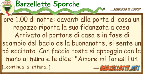 Barzellette Sporche ore 1.00 notte: davanti porta