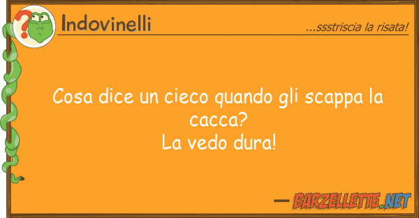Indovinelli cosa dice cieco quando scappa