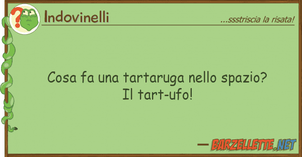 Indovinelli cosa fa tartaruga spazio? t