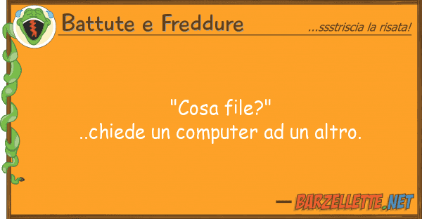 Battute e Freddure "cosa file?"..chiede computer