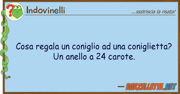 Indovinelli cosa regala coniglio conigliet