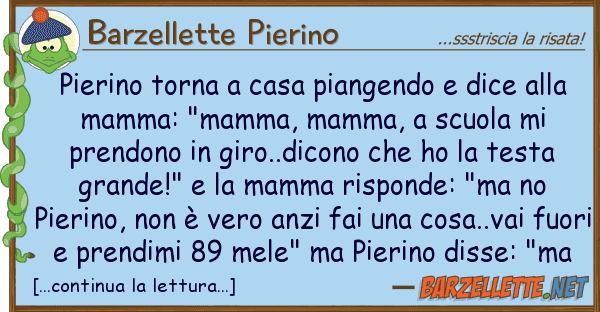 Barzellette Pierino pierino torna casa piangendo dice