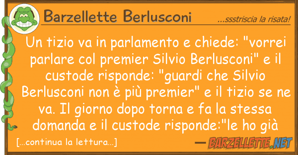 Barzellette Berlusconi tizio va parlamento chiede: "vor