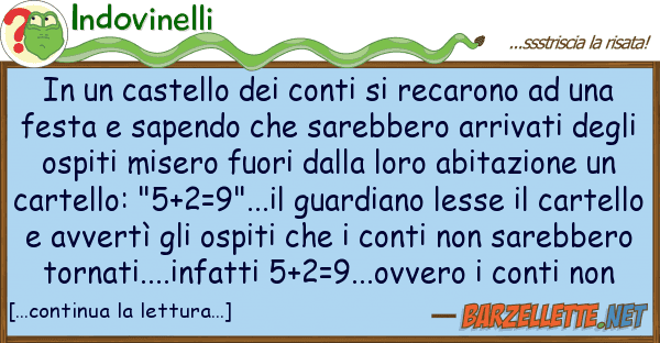 Indovinelli castello conti recarono