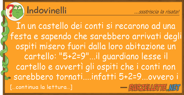 Indovinelli castello conti recarono