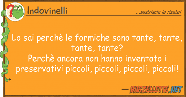 Indovinelli sai perchè formiche sono tante, t