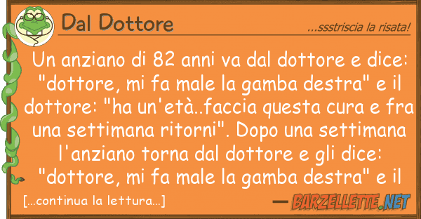 Dal Dottore anziano 82 anni va dottore d