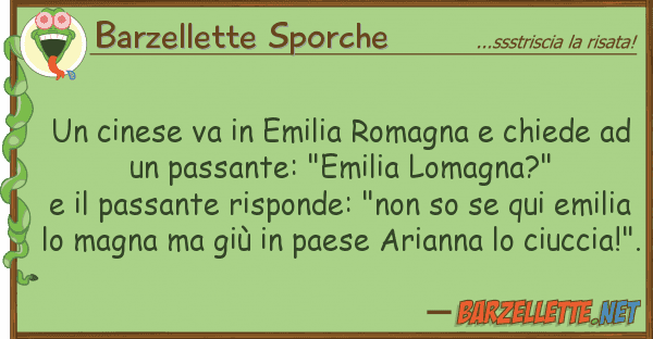 Barzellette Sporche cinese va emilia romagna chiede