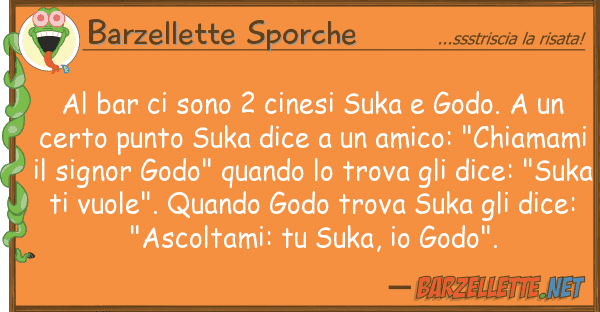 Barzellette Sporche bar sono 2 cinesi suka godo. u