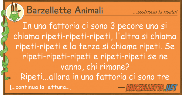 Barzellette Animali fattoria sono 3 pecore