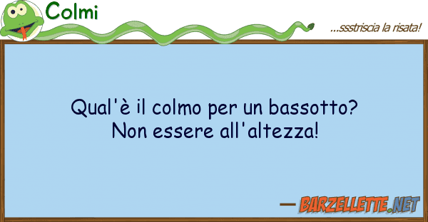 Colmi qual'è colmo bassotto? es