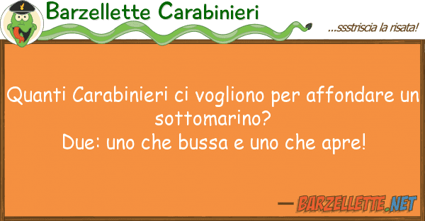 Barzellette Carabinieri carabinieri vogliono affon