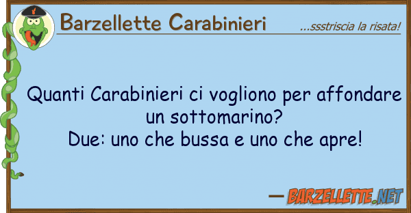 Barzellette Carabinieri carabinieri vogliono affon