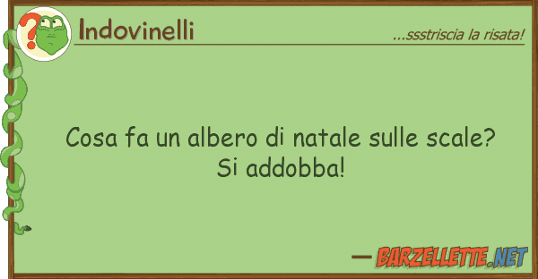 Indovinelli cosa fa albero natale scale?