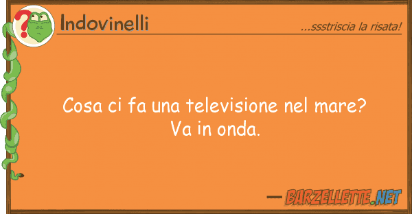Indovinelli cosa fa televisione mare? va