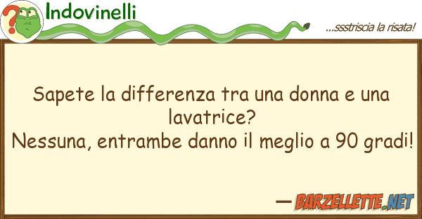 Indovinelli sapete differenza donna