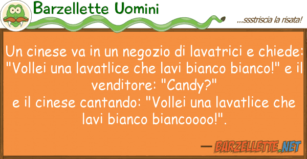 Barzellette Uomini cinese va negozio lavatrici
